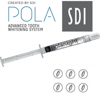 SDI PolaNIGHT 1,3ml 16% Carbamide Peroxide x 6 syringes